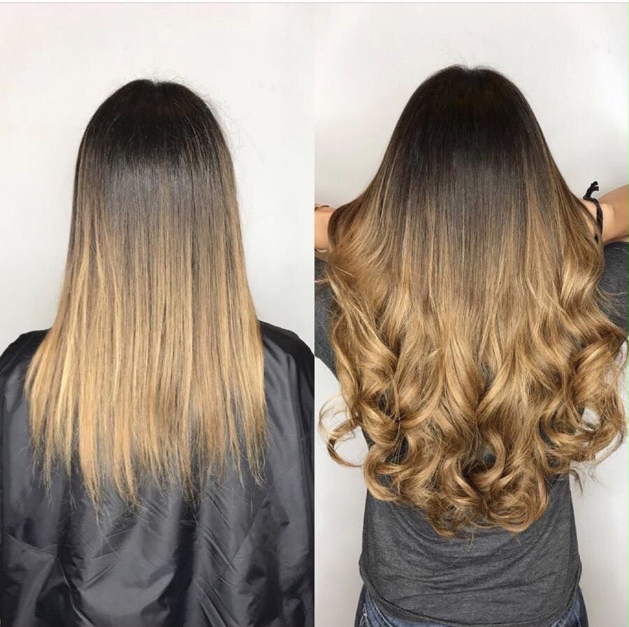 Blond caramel · boucles
